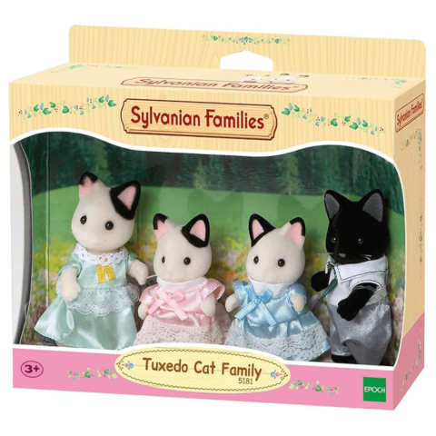 4er-Set Tuxedo Sylvanian Families Smoking-Kätzchen, +3 Jahre, Epoche