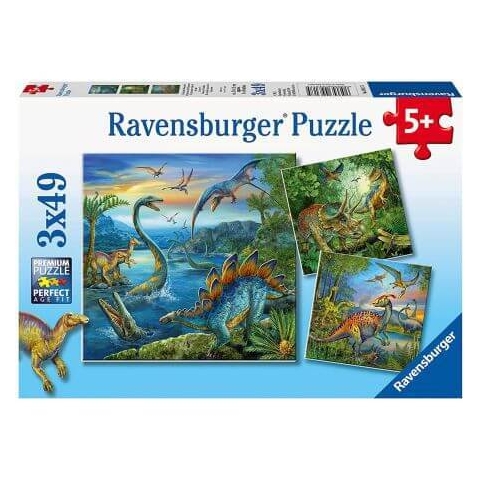 Dinosaurier Charm Puzzle, + 5 Jahre, 3 x 49 Teile, Ravensburger