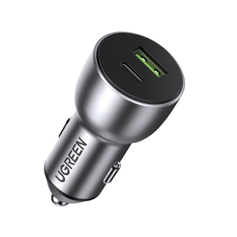 Ugreen USB-Autoladegerät / USB Typ C Quick Charge 3.0 Power Delivery 36 W 3 A grau (CD213 60980)