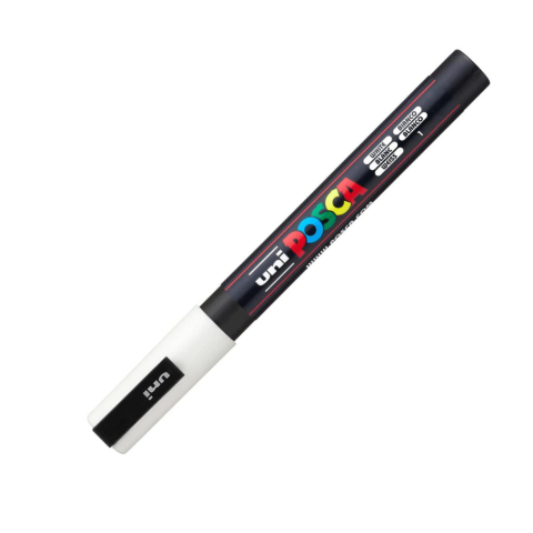Acrylmarker PC-3M Fein, Weiß 1, Posca