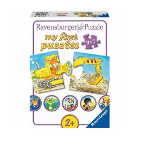 Arbeitstiere Puzzle, 2 Jahre +, 9x2 Teile, Ravensburger
