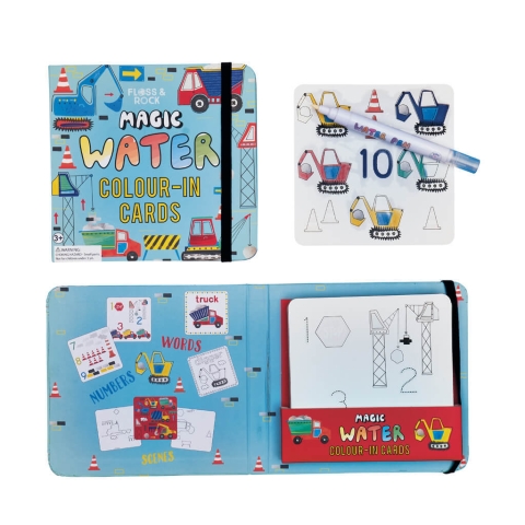 Aquarelltafel-Set, Magic Water Cards Construction, ab 3 Jahren, Floss & Rock