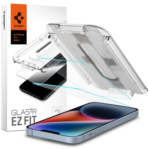 Spigen Glas.tR EZ Fit gehärtetes Glas für iPhone 13 / 13 Pro / 14 - 2 Stück