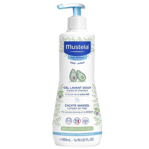 Mustela Sanftes Reinigungsgel Körper und Haar Normale Haut 500ml