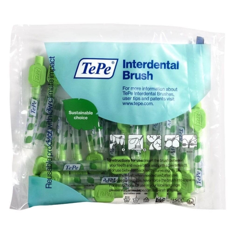 TePe Umweltfreundliche Original Interdentalbürsten 0,8 mm grün x20