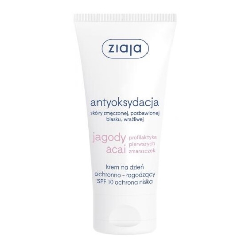 Ziaja, Acai Berry, schützende und beruhigende Tagescreme SPF10, 50ml - Lange Haltbarkeit!