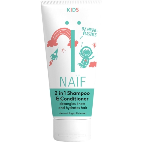 NAÏF Baby Shampoo und Spülung 2 in 1 für leichtes Kämmen 200 ml