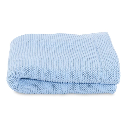 Chicco Strickdecke 100% Baumwolle Ozeanblau