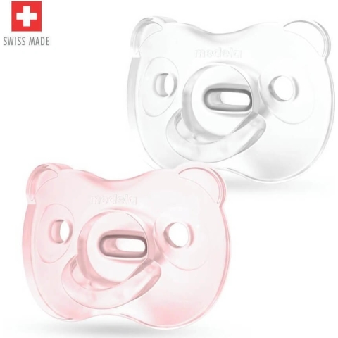 MEDELA SILICONE SOFT SILICONE Baby Schnuller für Mädchen 1×2 Stück