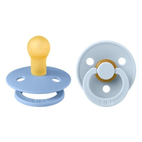 2er-Set Colour Latex Rundschnuller, +0 Monate, Himmelblau - Baby Blue, Lätzchen