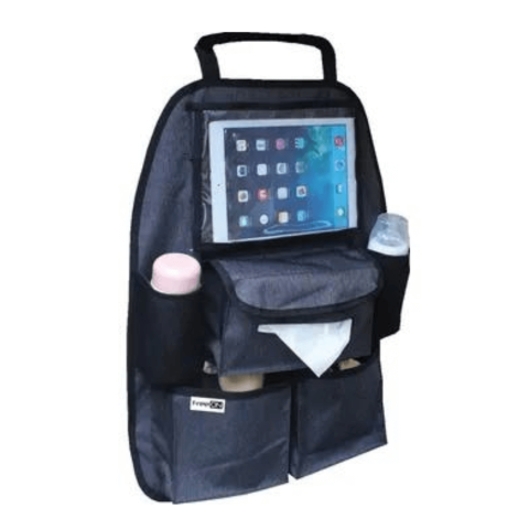Auto-Organizer mit Tablet-Halter und mehreren Taschen Deluxe, Schwarz, Freeon