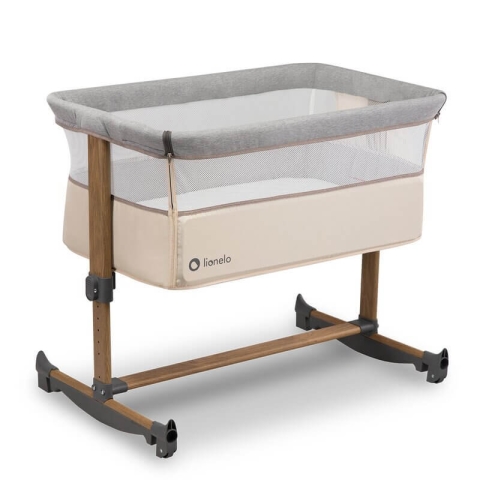 Beistellbett mit Schaukelsystem Leonie, Beige Sand, Lionelo