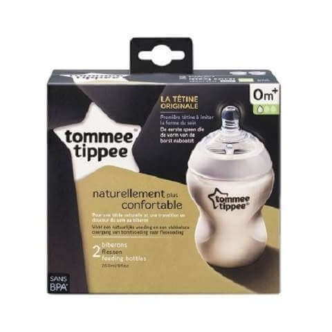 2er-Set Closer to Nature Silikon-Sauger PP-Flaschen, 2x260 ml, Tommee Tippee