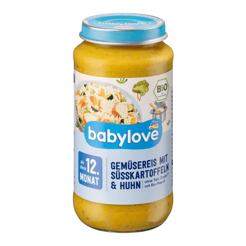 Babylove Huhn und Süßkartoffel-Reis Menü ECO, 12+, 250 g