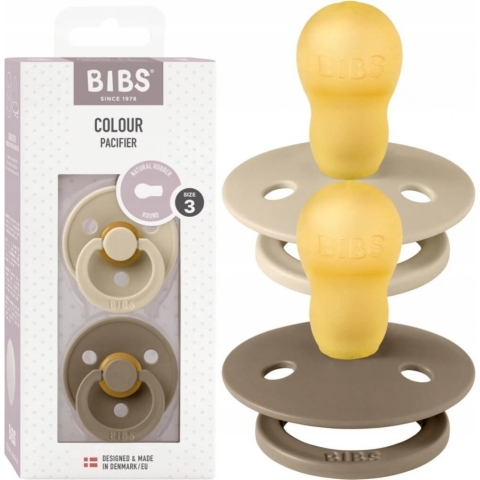 BIBS Naturkautschuk-Sauger BIBS Farbe Vanille/Eiche dunkel 1×2, Größe 3