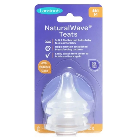 Lansinoh Natural Wave Teats - Medium Flow   2 stk.