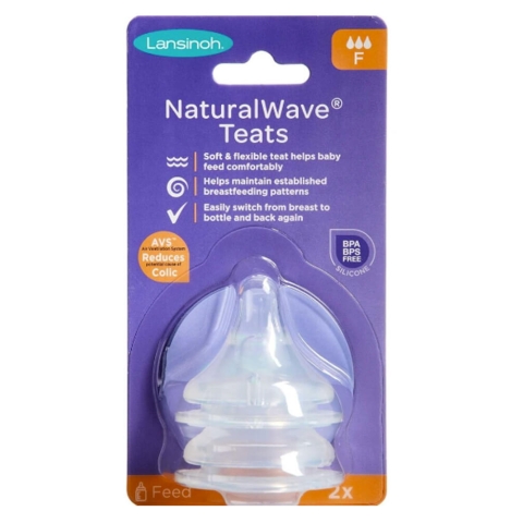 Lansinoh Natural Wave Teats - Fast Flow   2 stk.