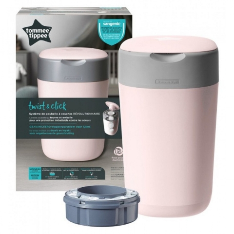 Tommee Tippee Twist & Click Windelbehälter - Pink