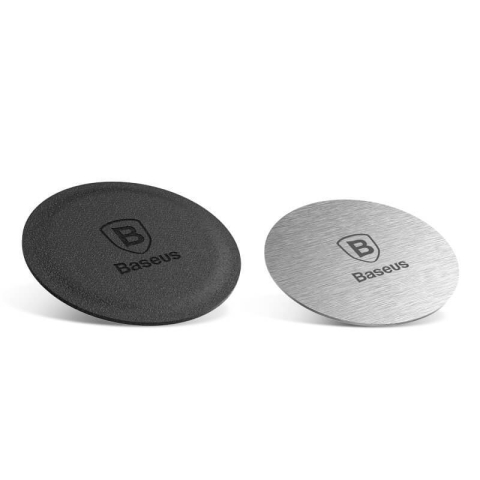 Baseus Magnet Iron Suit Platten für Magnethalter selbstklebend - silber und schwarz (2 Stück)