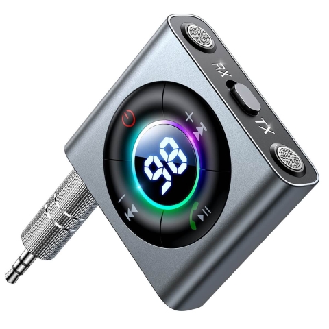 Joyroom JR-CB2 Bluetooth AUX Sender für Auto, TV - grau