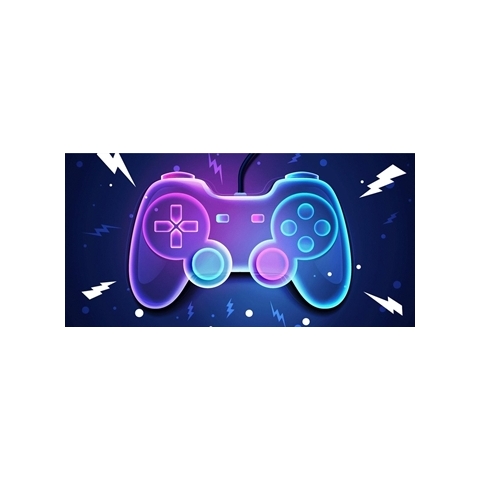 Handtuch mit Gamer-Motiv - 70 x 140 cm - Handtuch - 100 % Baumwolle