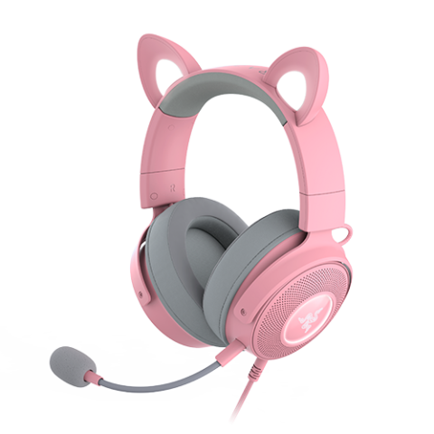 Razer Kraken Kitty Edition V2 Pro - Quartz Edition - Wired RGB Headset with Interchangeable Ears