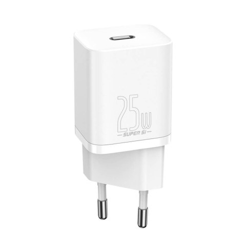 Baseus Super Si 1C Schnellladegerät USB Typ C 25W Power Delivery Quick Charge weiß (CCSP020102)