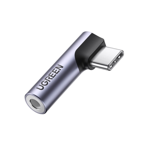 Ugreen AV154 80384 USB-C (männlich) Winkel / Mini Klinke 3,5mm (weiblich) Adapter - grau