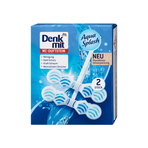 Denkmit Aqua Splash Toilettenerfrischer, 2 Stück