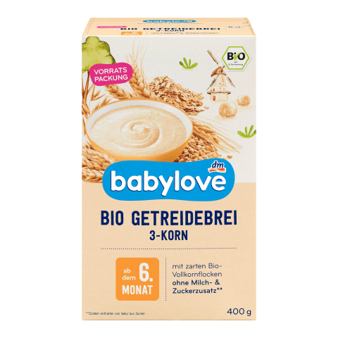 Babylove Porridge 3 Getreideprodukte 6+, 400 g