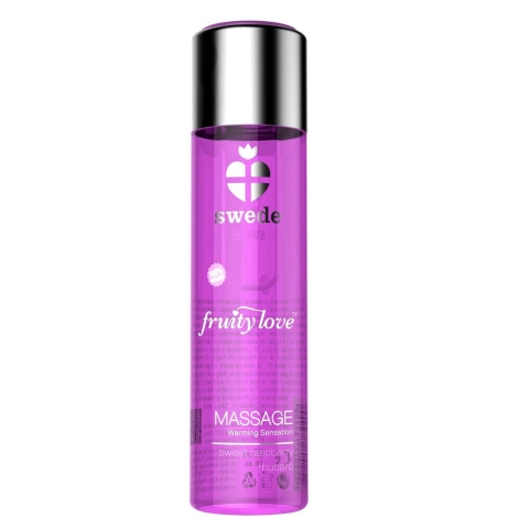 Swede Fruity Love Wärmendes Massage-Gel Himbeere amp; Rhabarber, 120 ml
