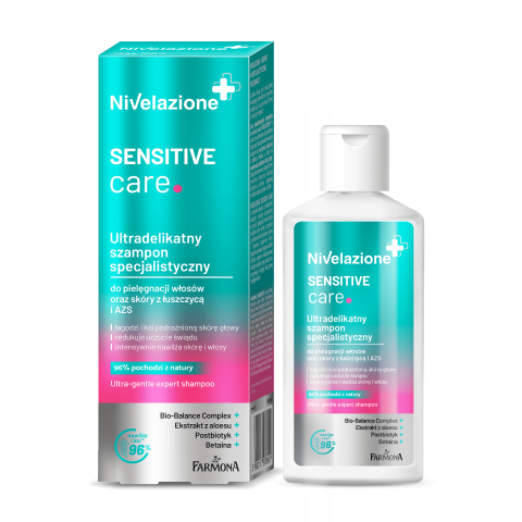 Nivelazione, Sensitive Care, ultra-mildes Spezialshampoo, zur Haar- und Hautpflege bei Psoriasis und AD, 100 ml