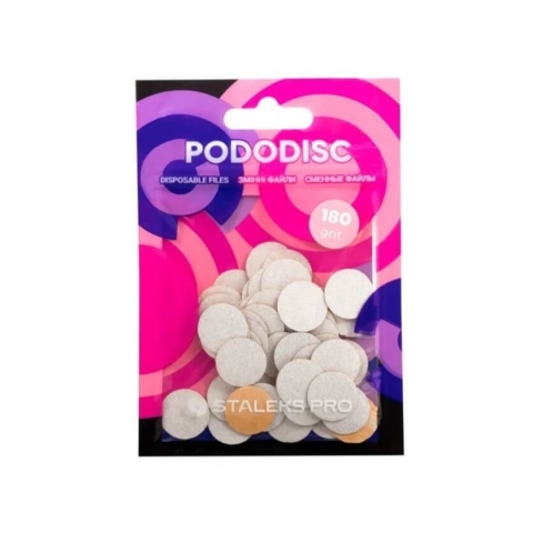 Stalex PodoDisc Pro Expert Weiß austauschbare Pads S Abstufung 180, 50 Stück