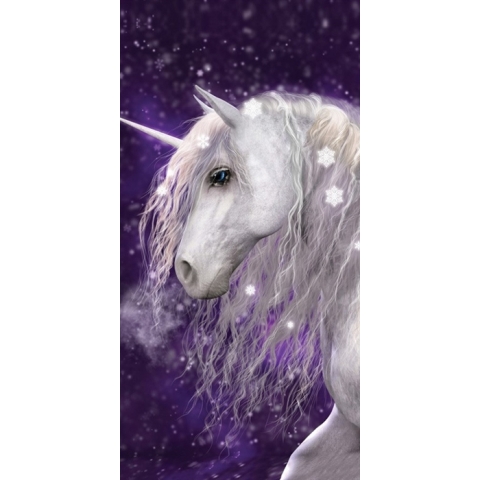 Strandtuch - Einhorn und Sterne - 70x140 cm - 100 % Baumwolle