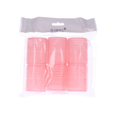 Sibel Velcro Curlers Roller Pink 43mm   6 stk.
