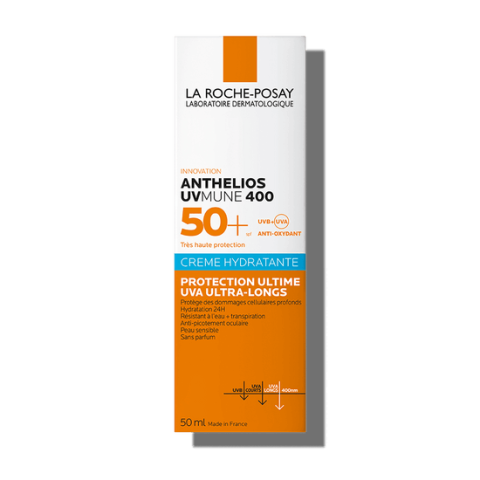 La Roche-Posay Anthelios Duftstofffreie, feuchtigkeitsspendende Sonnenschutzcreme SPF 50+ UVmune, 50 ml