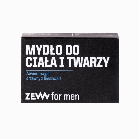 Zew For Men Körper- und Gesichtsseife mit Bieszczady Charcoal, 85 ml