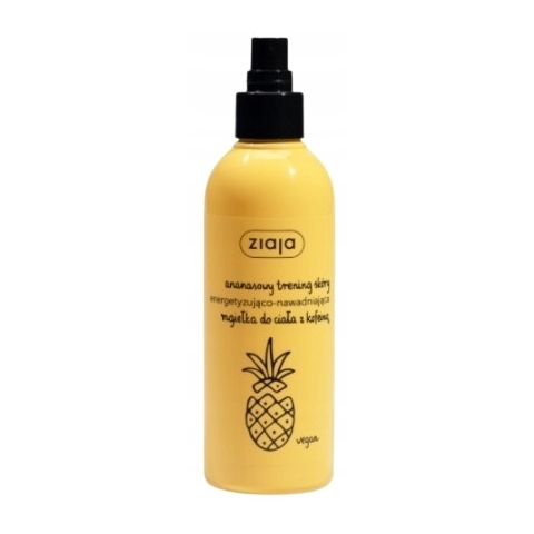 Ziaja, Pineapple skin workout, Körpernebel mit Koffein, 200 ml