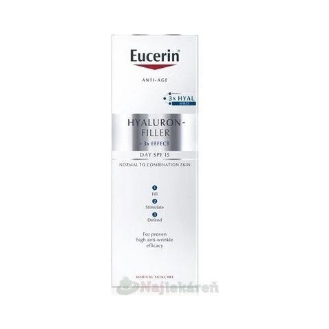 Eucerin HYALURON-FILLER Anti-Falten Tagescreme 1×50 ml für normale bis Mischhaut