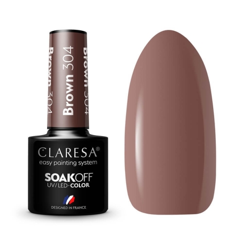 Claresa Soak Off UV/LED Hybrid-Lack braun 304, 5g