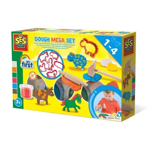 Mega Plasticine Set mit Werkzeugen, +1 Jahr, SES Creative