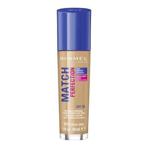 Rimmel London Match Perfection 101 Klassische Elfenbein Foundation, 1 Pk