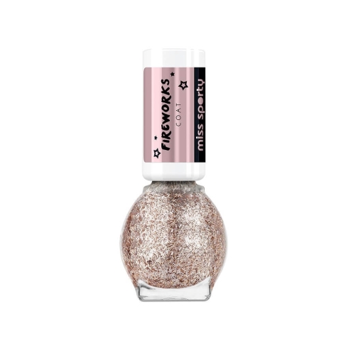 Miss Sporty Fireworks Coat 3 The Glitters Gold Glitter Nagellack, 7ml