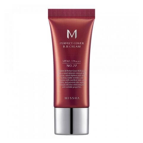 BB Cream M Perfect Cover SPF42/PA+++, Farbton 27/Honigbeige, 20 ml, Missha
