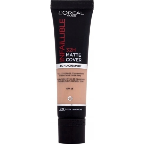 L'Oréal Paris Infaillible 32H Matte Cover Cool Undertone mattierendes Make-up 1×30 ml, mattierendes Make-up