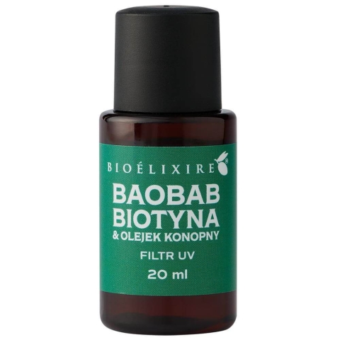 Bioelixire Silikon-Wachs-Serum Baobab + Biotin und Hanföl, 20ml