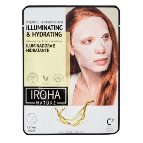 Aufhellende Gesichtsmaske auf Stoff, 23 ml, Iroha