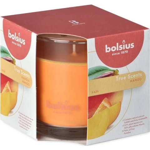 Bolsius Aromatic 2.0 Mango-Duftkerze Flasche 1×1 Stück, Größe 95 x 95 mm