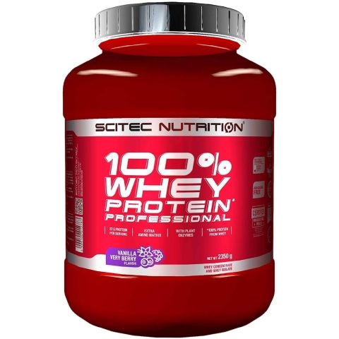 Whey Protein Professional Scitec Nutrition Vanille Sehr Beere, 2350 g