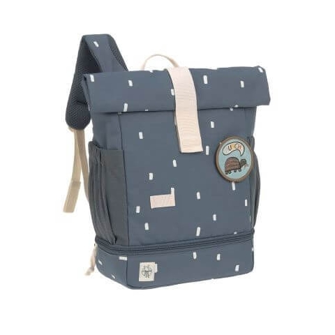 Mini-Rolltop-Rucksack, Mitternachtsblau, Laessig